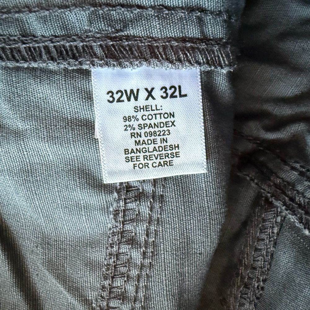 Brazos Carpenter Ripstop Work Pant Grey 32Wx32L NWT - Picture 8 of 10